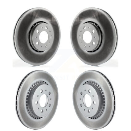 Front Rear Coated Brake Rotor Kit For 2003-2014 Volvo XC90 With 328mm Diameter KG-101169