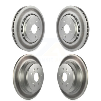 Front Rear Coated Disc Brake Rotors Kit For 2014-2016 Acura MDX KG-101174