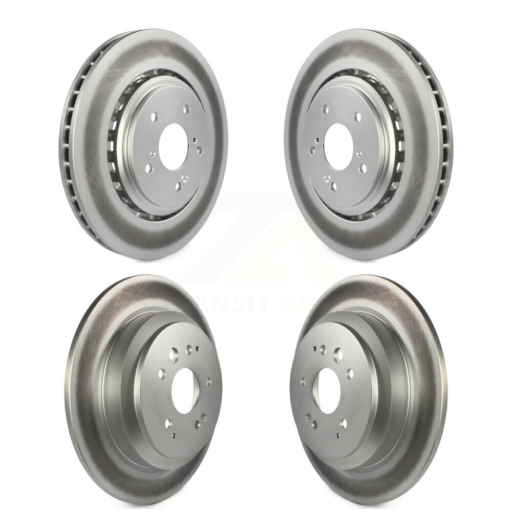 Front Rear Coated Disc Brake Rotors Kit For 2014-2016 Acura MDX KG-101174
