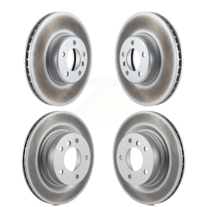 Front Rear Coated Disc Brake Rotors Kit For 2013 BMW 328i With 340mm Diameter Rotor KG-101206