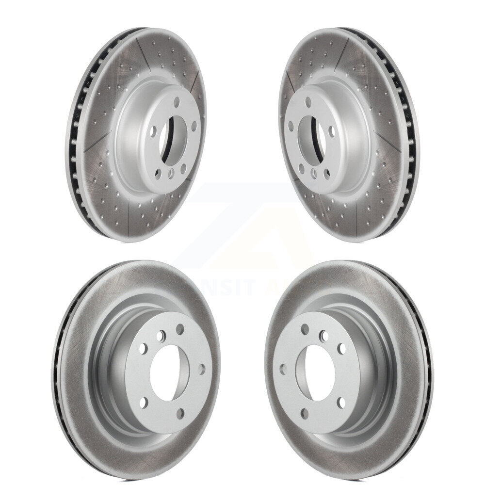 Front Rear Coated Disc Brake Rotors Kit For 2013 BMW 328i With 340mm Diameter Rotor KG-101212