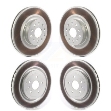 Front Rear Coated Disc Brake Rotors Kit For 2017-2019 Cadillac CTS 6.2L KG-101229