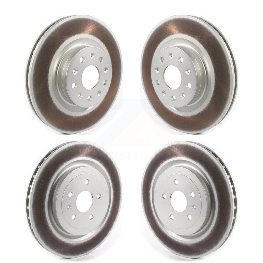 Front Rear Coated Disc Brake Rotors Kit For 2017-2019 Cadillac CTS 6.2L KG-101229