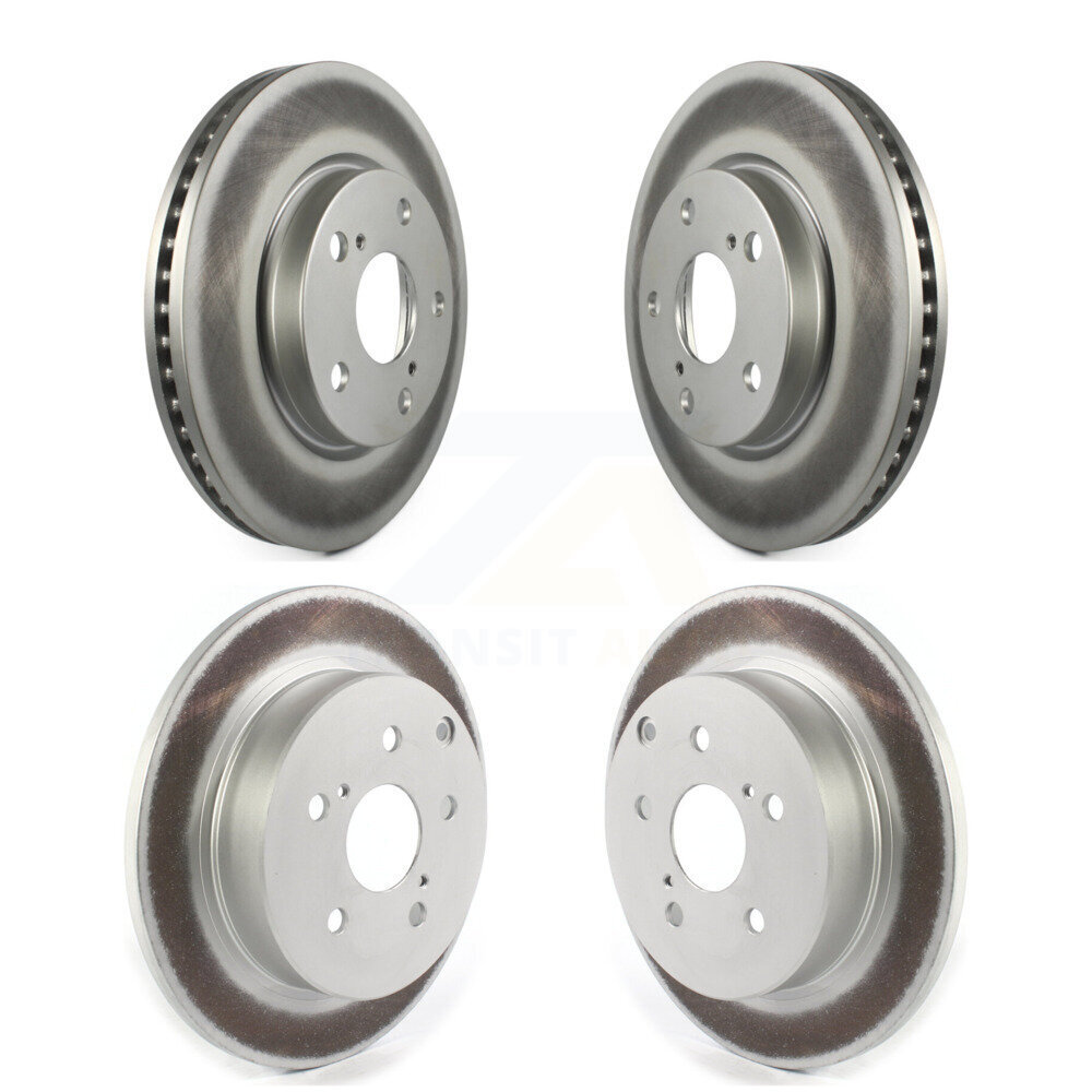 Front Rear Coated Disc Brake Rotors Kit For 2012-2018 Toyota Prius V KG-101258