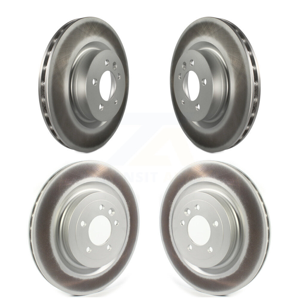 Front Rear Coated Brake Rotors Kit For 2017 Land Rover Range Sport HSE SE with GAS engine KG-101259