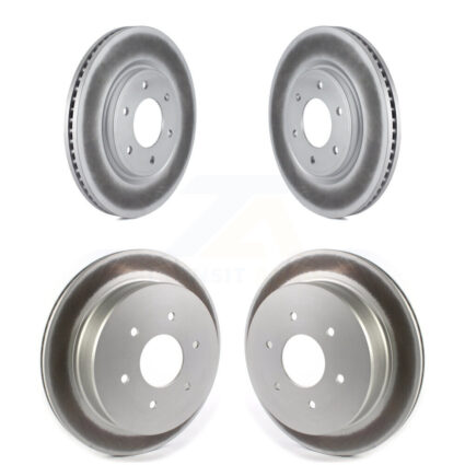 Front Rear Coated Disc Brake Rotors Kit For 2017-2023 Nissan TITAN KG-101262