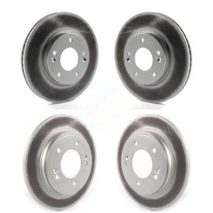 Front Rear Coated Disc Brake Rotors Kit For 2019-2021 Hyundai Veloster Naturally Aspirated KG-101267