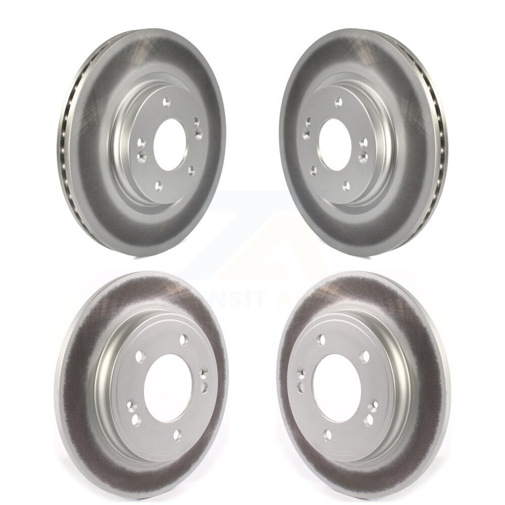 Front Rear Coated Disc Brake Rotors Kit For Hyundai Elantra Kia Forte Veloster KG-101280