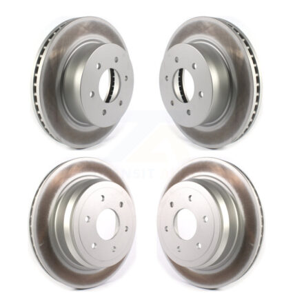 Front Rear Coated Disc Brake Rotors Kit For 2016-2024 Nissan TITAN XD KG-101281