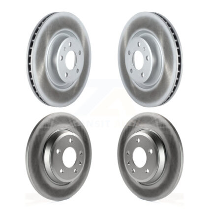 Front Rear Coated Disc Brake Rotors Kit For 2019-2020 Audi A4 Quattro With Solid Rotor KG-101289
