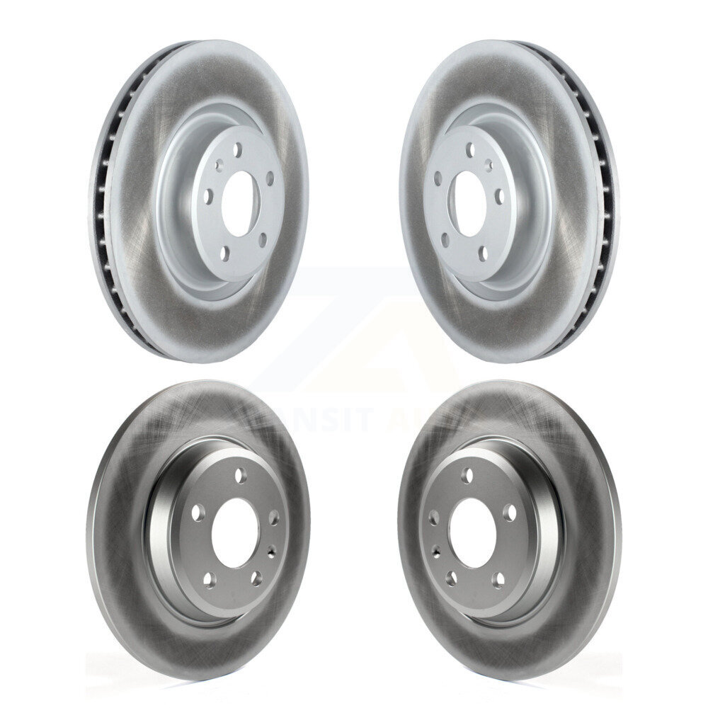 Front Rear Coated Disc Brake Rotors Kit For 2019-2020 Audi A4 Quattro With Solid Rotor KG-101289