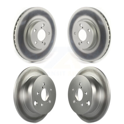 Front Rear Coated Brake Rotor Kit For 17-21 Subaru Impreza With 276mm Diameter KG-101305