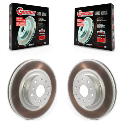 Front Coated Disc Brake Rotors Pair For Chevrolet Camaro Cadillac CT5 CTS CT6 KG-101310