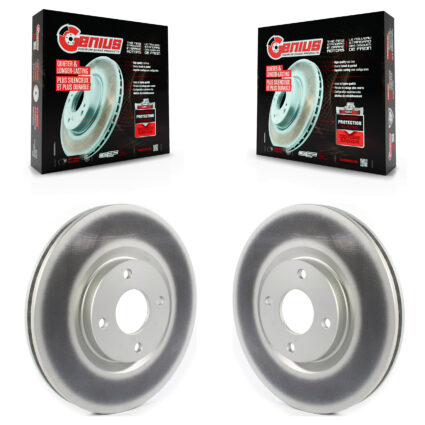 Front Coated Disc Brake Rotors Pair For 2018-2022 Ford EcoSport KG-101316