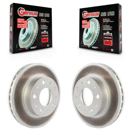 Front Coated Disc Brake Rotors Pair For 2014-2023 Ram ProMaster 2500 3500 1500 KG-101317