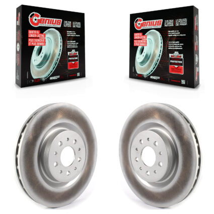 Front Coated Disc Brake Rotors Pair For 2015-2022 Ram ProMaster City KG-101318