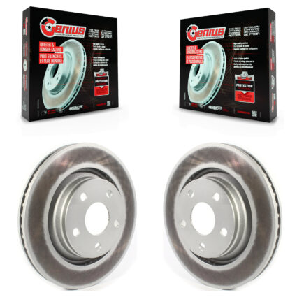 Front Coated Disc Brake Rotors Pair For Jeep Wrangler JK With 332mm Diameter Rotor KG-101319