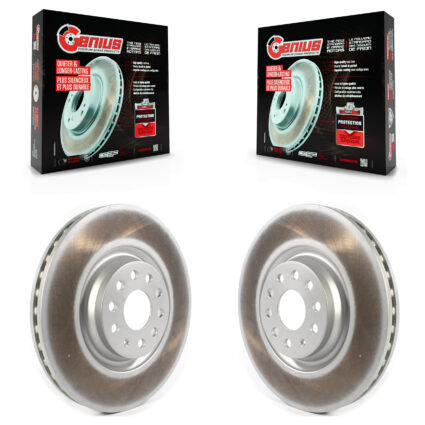 Front Coated Brake Rotor Pair For Volkswagen Tiguan Jetta Audi Q3 GTI Golf R A3 Quattro S3 KG-101328