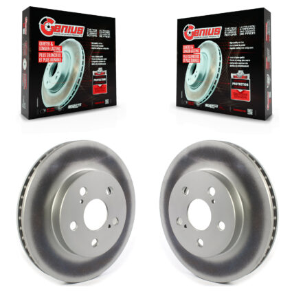 Front Coated Disc Brake Rotors Pair For Toyota Corolla Prius Prime AWD-e KG-101332