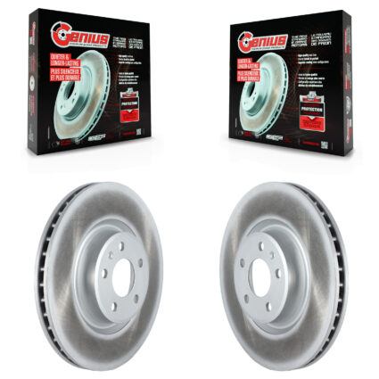 Front Coated Disc Brake Rotors Pair For Audi Q5 A4 Quattro A5 Sportback allroad A6 KG-101335
