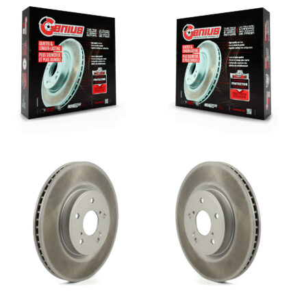 Front Coated Disc Brake Rotors Pair For Honda CR-V Civic Accord HR-V Acura Integra KG-101336