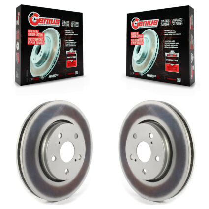 Front Coated Disc Brake Rotors Pair For Toyota C-HR KG-101347