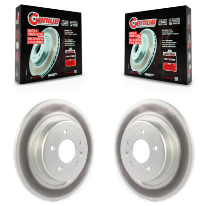 Rear Coated Brake Rotors Pair For 2016-2018 Buick Envision With 315mm Diameter Rotor KG-101350