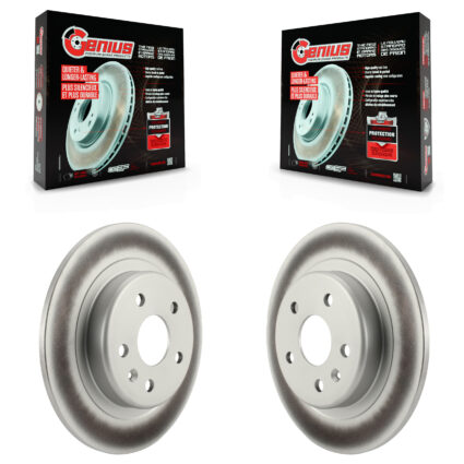 Rear Coated Brake Rotors Pair For 2019-2020 Buick Envision With 315mm Diameter Rotor KG-101351
