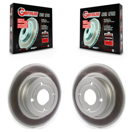 Rear Coated Disc Brake Rotors Pair For 2018-2021 Ford EcoSport FWD KG-101355