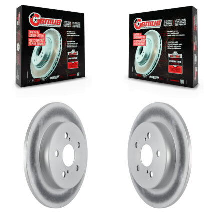 Rear Coated Disc Brake Rotors Pair For Toyota Corolla KG-101378