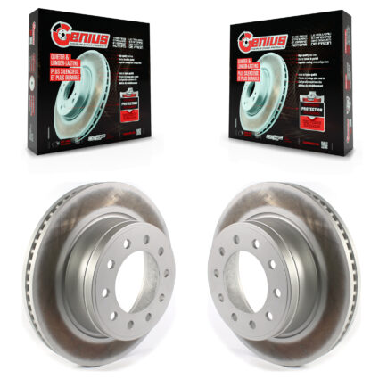 Front Coated Disc Brake Rotors Pair For Ram Dodge Sterling Truck 4500 5500 Bullet 45 55 KG-101390