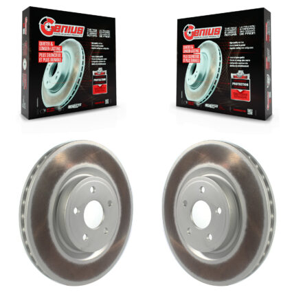 Front Coated Disc Brake Rotors Pair For Jeep Grand Cherokee Dodge Durango KG-101391