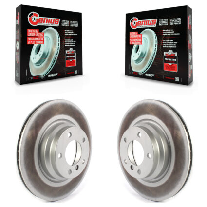 Front Coated Disc Brake Rotors Pair For BMW X1 330i 330xi KG-101392
