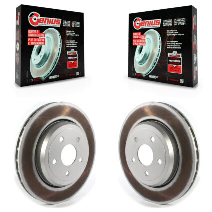 Rear Coated Brake Rotors Pair For Jeep Grand Cherokee Dodge Durango With 4 Piston Caliper KG-101394