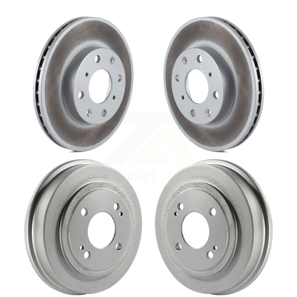 Front Rear Disc Brake Rotors Drums Kit For Honda Civic KG-101425