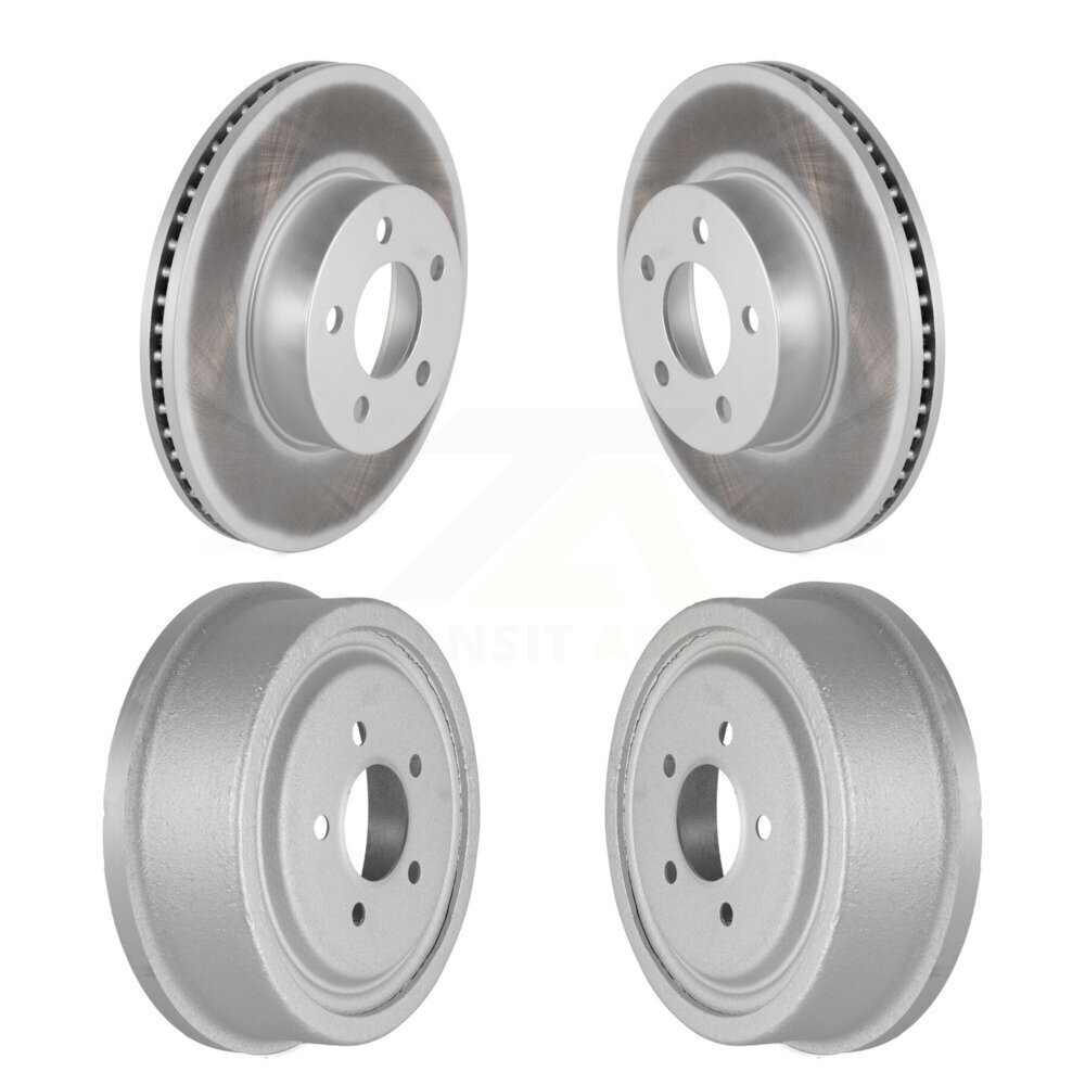 Front Rear Disc Brake Rotors Drums Kit For Ford Ranger Mazda B4000 With 10" Diameter Drum KG-101426