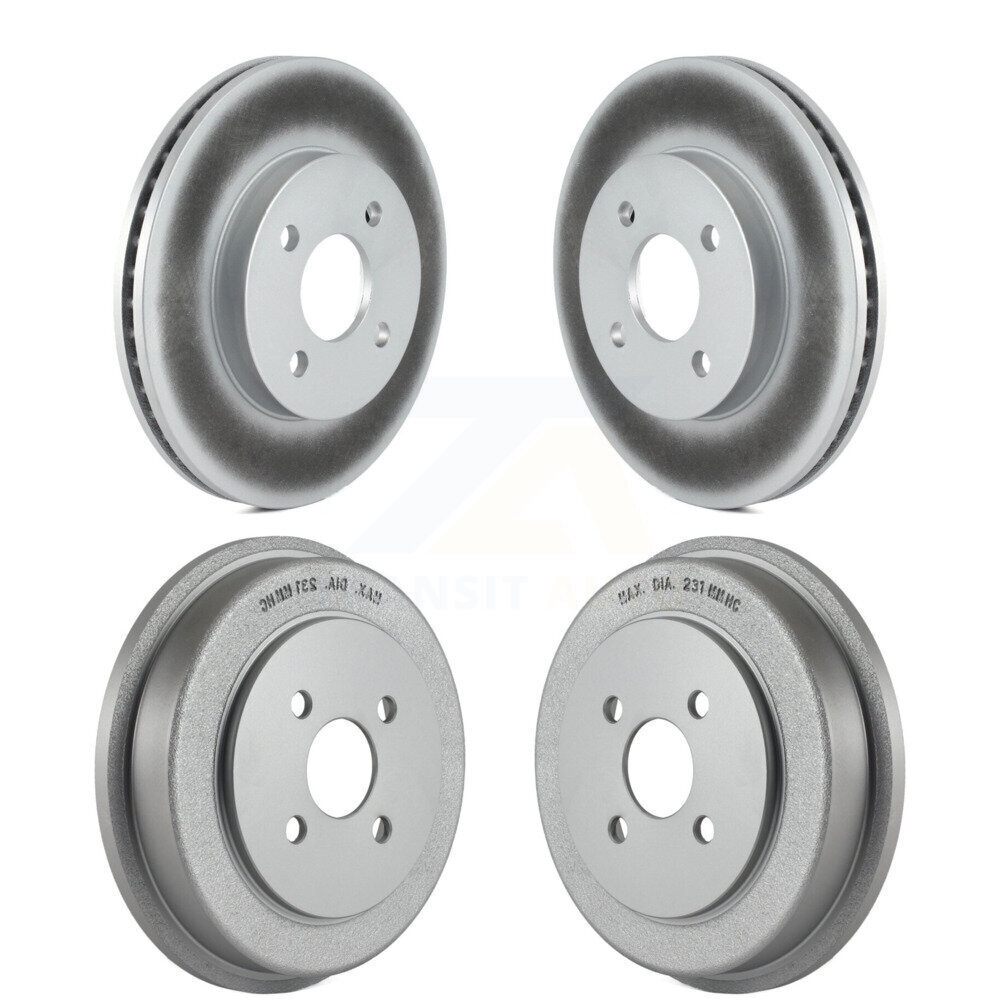 Front Rear Disc Brake Rotors Drums Kit For Chevrolet Cobalt Pontiac Saturn Ion G5 Pursuit KG-101443