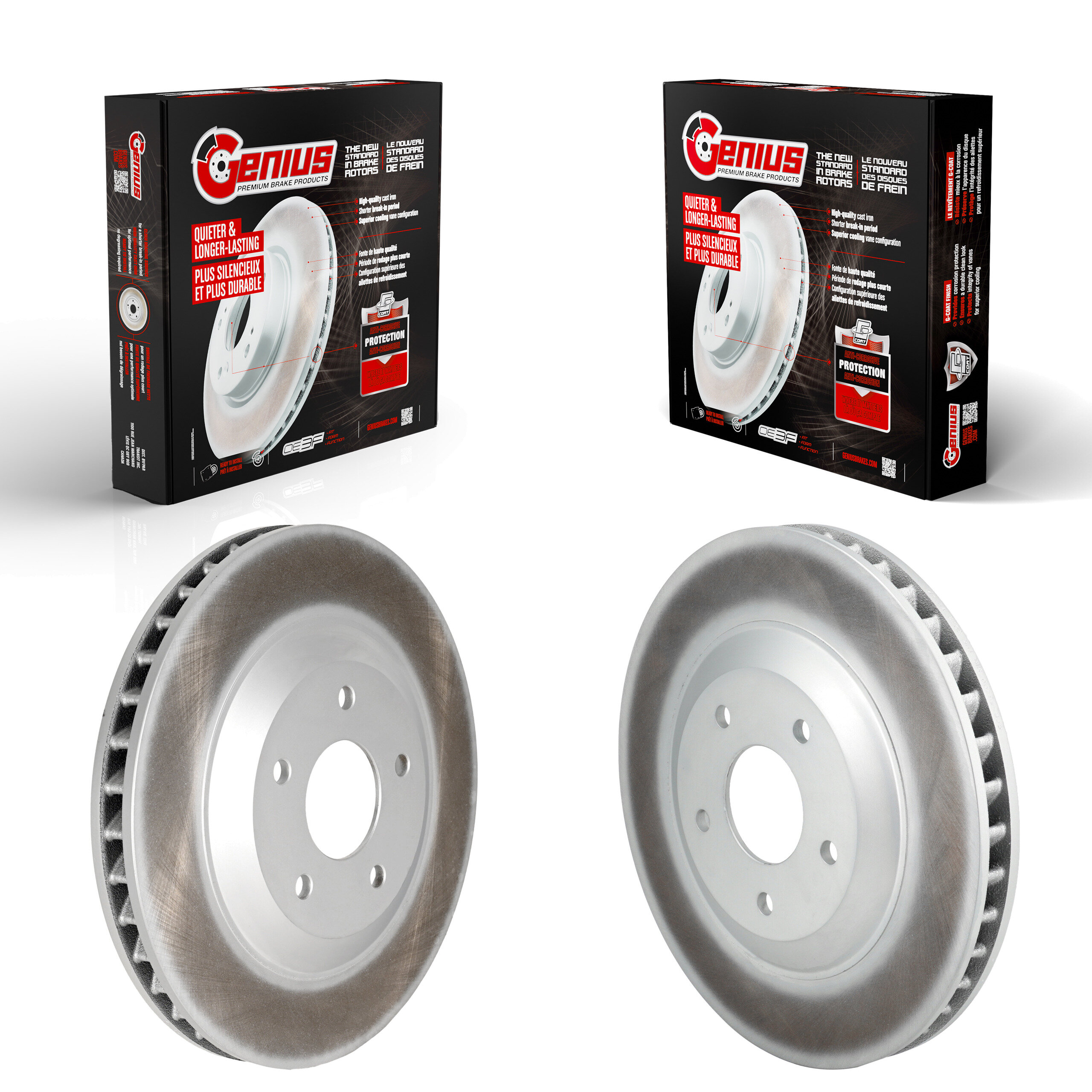 Front Coated Disc Brake Rotors Kit For Chevrolet Corvette Cadillac XLR KG-101481