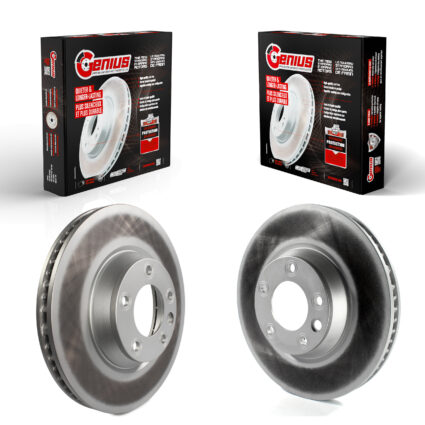 Front Coated Disc Brake Rotors Kit For Audi Q7 Porsche Cayenne Volkswagen Touareg KG-101482