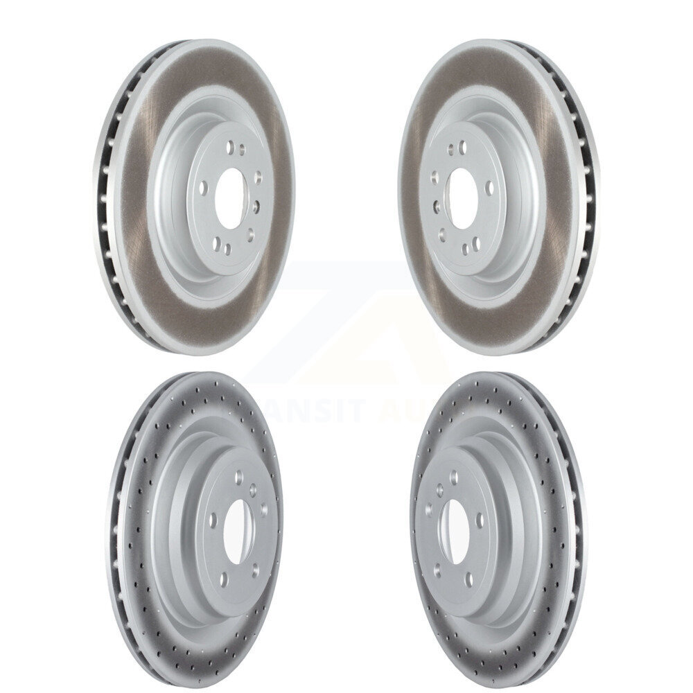 Front Rear Coated Disc Brake Rotors Kit For Mercedes-Benz GLE400 Without Sport Package KG-101526