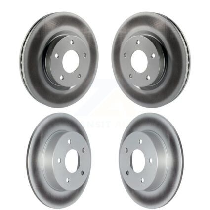 Front Rear Coated Brake Rotors Kit For 2019-2023 Nissan Altima With Electric Parking KG-101554