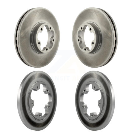 Front Rear Coated Disc Brake Rotors Kit For 2016 Ford Transit-350 HD With 5 Lug Wheels KG-101560