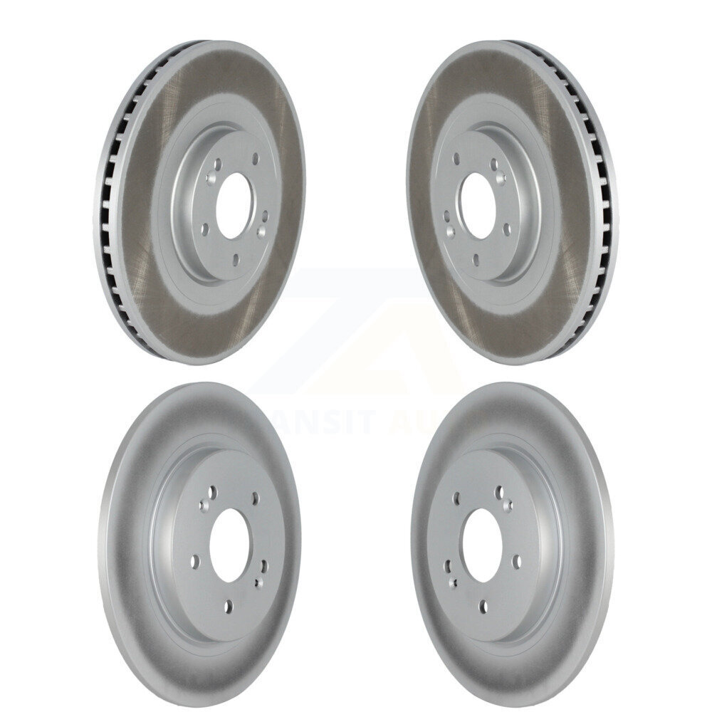 Front Rear Coated Disc Brake Rotors Kit For 2020-2024 Hyundai Palisade Kia Telluride KG-101572