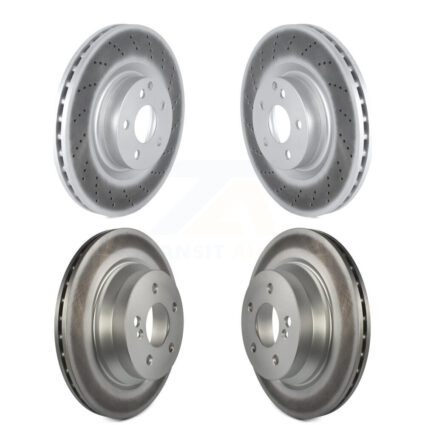 Front Rear Coated Brake Rotors Kit For Mercedes-Benz E400 With 344mm Diameter Rotor KG-101576