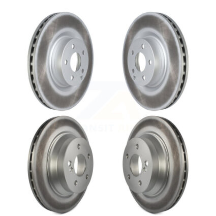 Front Rear Coated Brake Rotors Kit For Mercedes-Benz E400 With 344mm Diameter Rotor KG-101577
