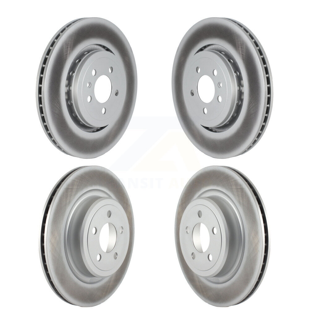 Front Rear Coated Brake Rotors Kit For 20-23 Dodge Charger With 370mm Diameter Rotor KG-101578