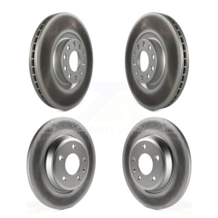 Front Rear Coated Brake Rotors Kit For 2009 Audi A4 Quattro With 300mm Diameter Rotor KG-101582