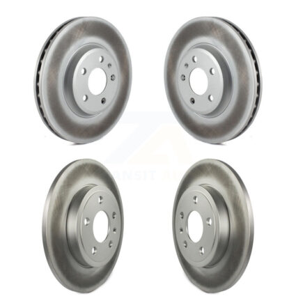Front Rear Coated Brake Rotors Kit For 2009 Audi A4 Quattro With 288mm Diameter Rotor KG-101583