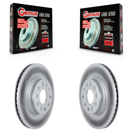 Front Coated Brake Rotors Pair For Jeep Wrangler Without Heavy Duty Brakes Code BRY KG-101598