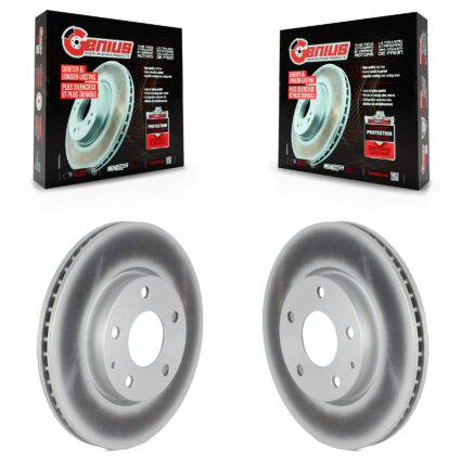 Front Coated Disc Brake Rotors Pair For Mazda 3 Sport FWD KG-101602
